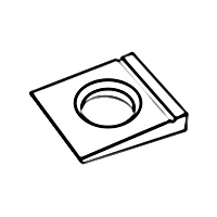 Square Taper Washers for High-Strength Structural Bolting of Steel I Sections — DIN Beveled Washers, Indasco product W-08-0004